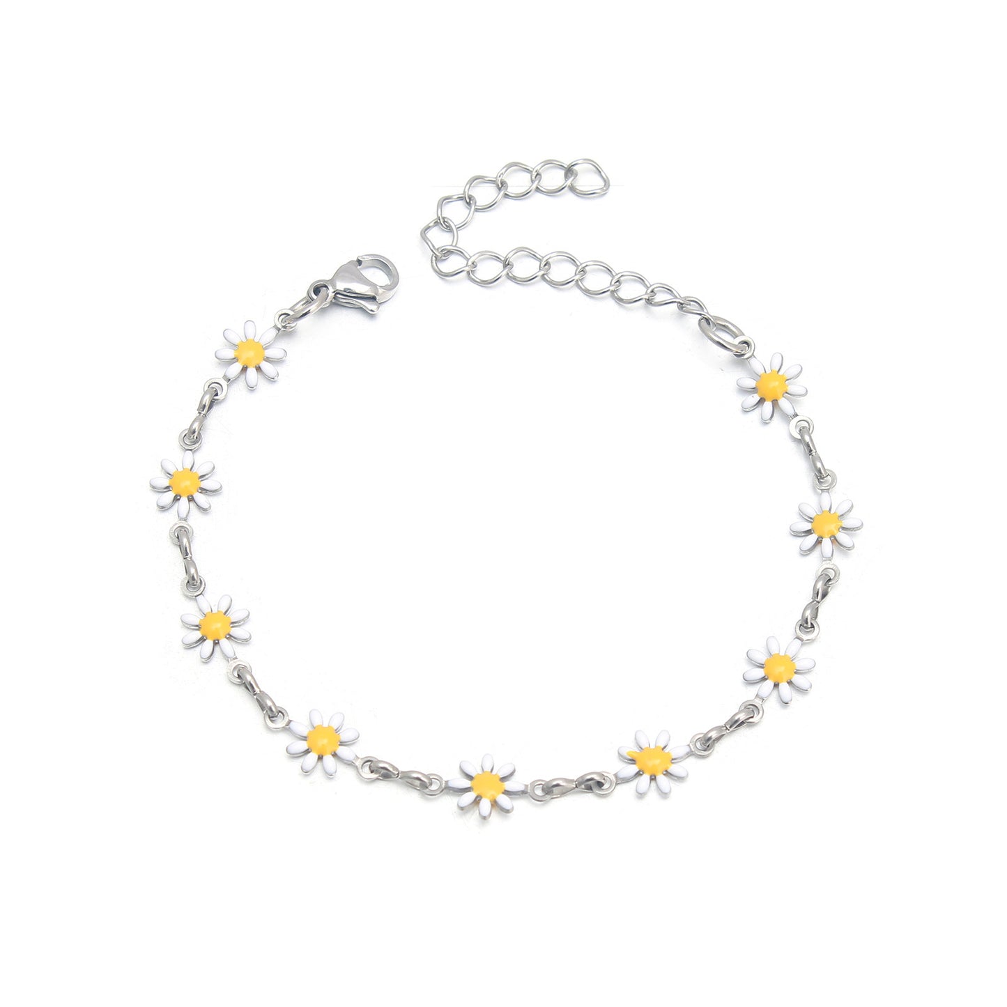 Floral Charm Chain Anklet Acalora