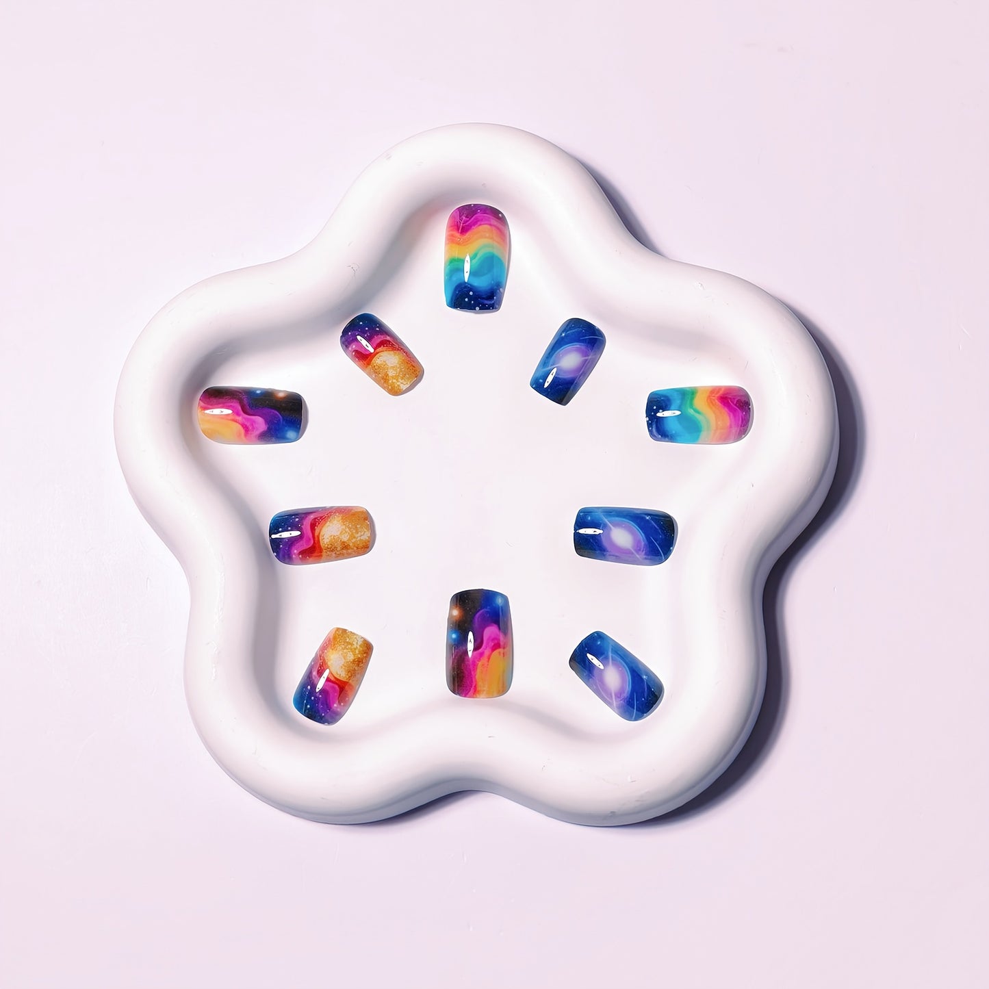 Celestial Galaxy Nail Art Acalora