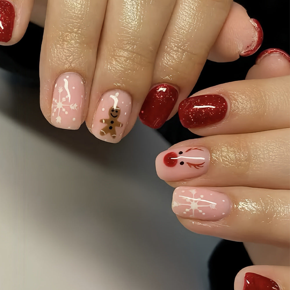 Festive Themed Press-On Nail Art Set Acalora