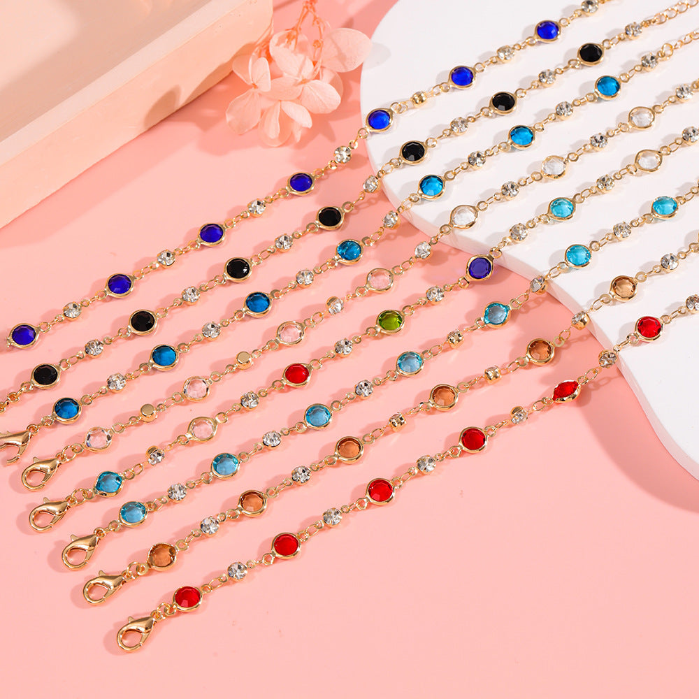 Elegant Crystal Adorned Bracelet Acalora