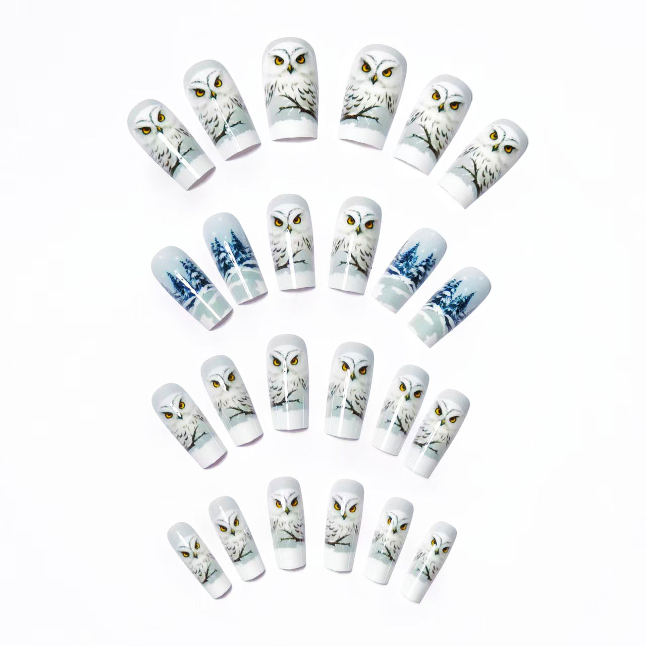 Snowy Owl-Inspired Holiday Nail Art Acalora