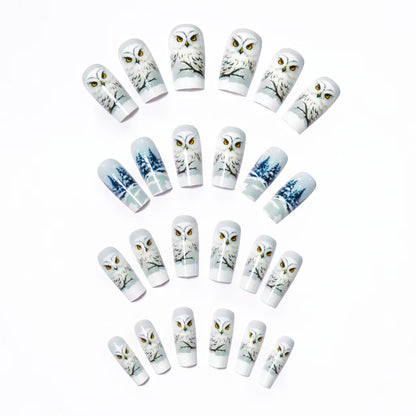 Snowy Owl-Inspired Holiday Nail Art Acalora
