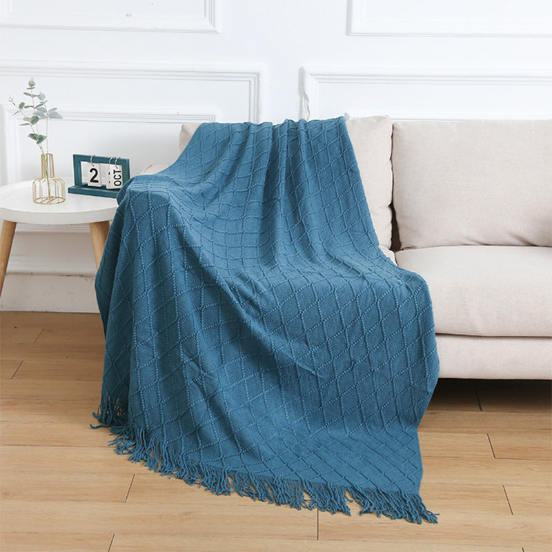 Luxurious Textured Knit Throw Blanket