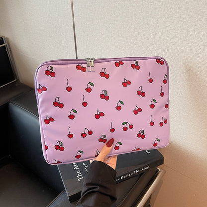 Playful Cherry Print Laptop Sleeve Acalora