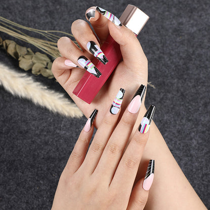 Creative artificial nails with modern graphic designs Acalora