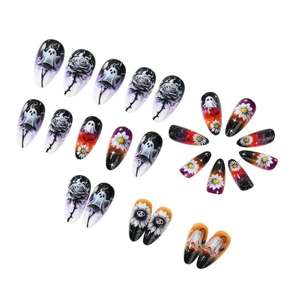 Creative artificial nails in spooky Halloween design Acalora