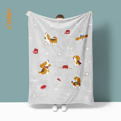 Unisex Fun Cartoon-Themed Throw Blanket