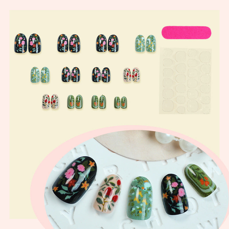 Floral Design Press-On Nail Art Kit Acalora