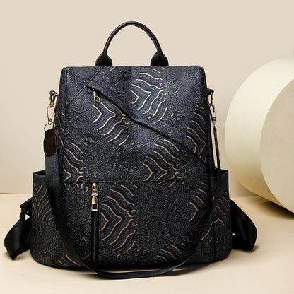 Chic Patterned Travel Backpack Acalora