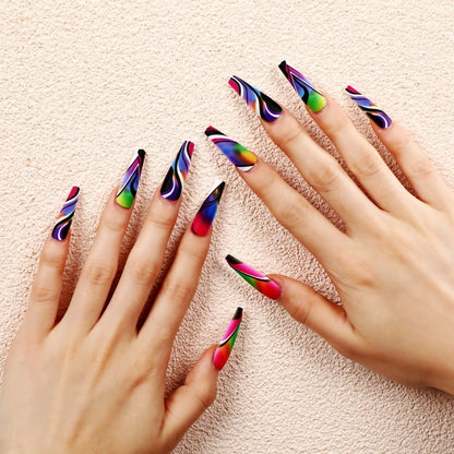 Artificial nails with creative pattern Acalora
