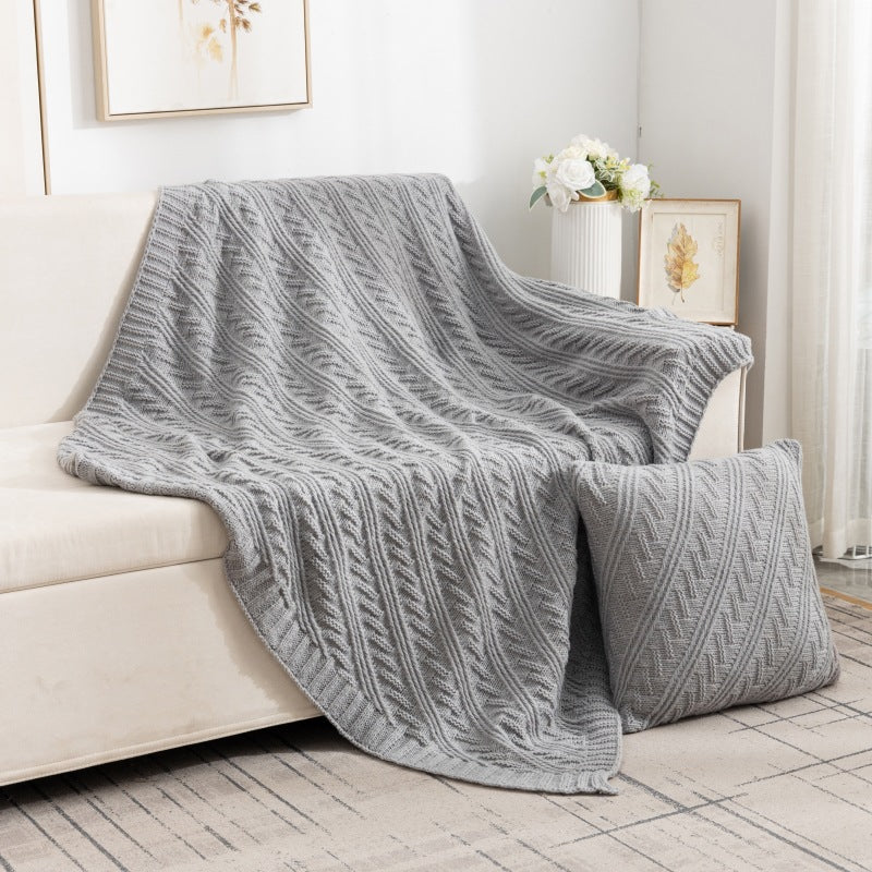 Luxurious Textured Knit Blanket