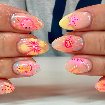 Artistic Ocean-Inspired Nail Art Acalora