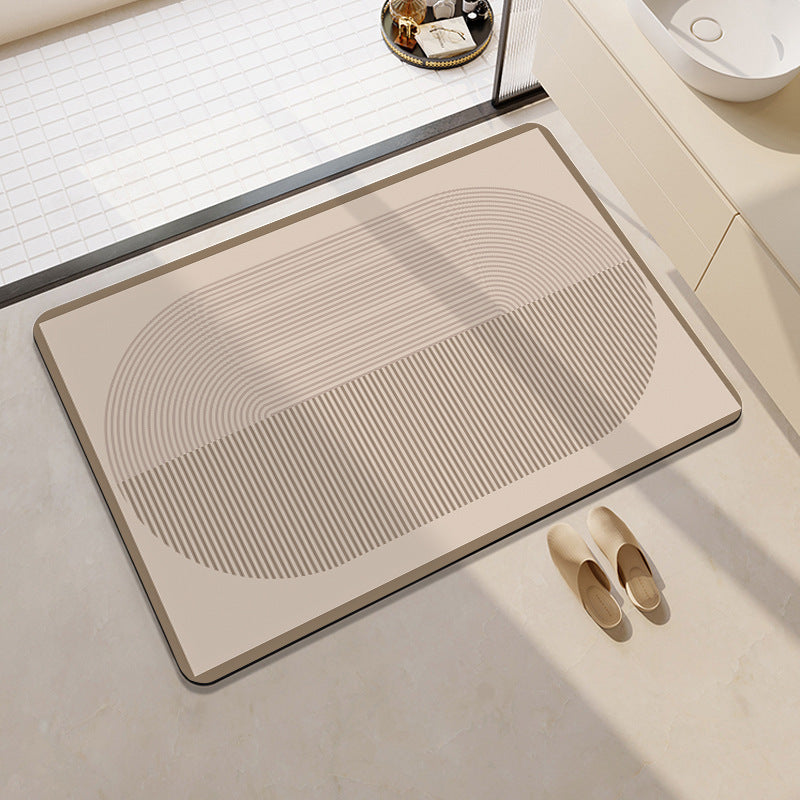 Plush Geometric Bath Mat Acalora