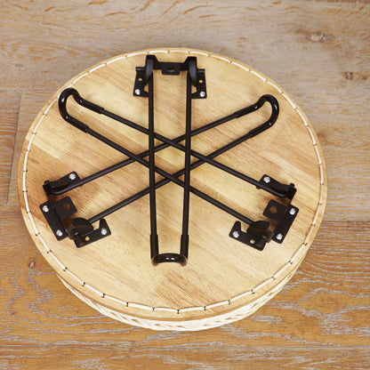 Woven Round Storage Table Acalora
