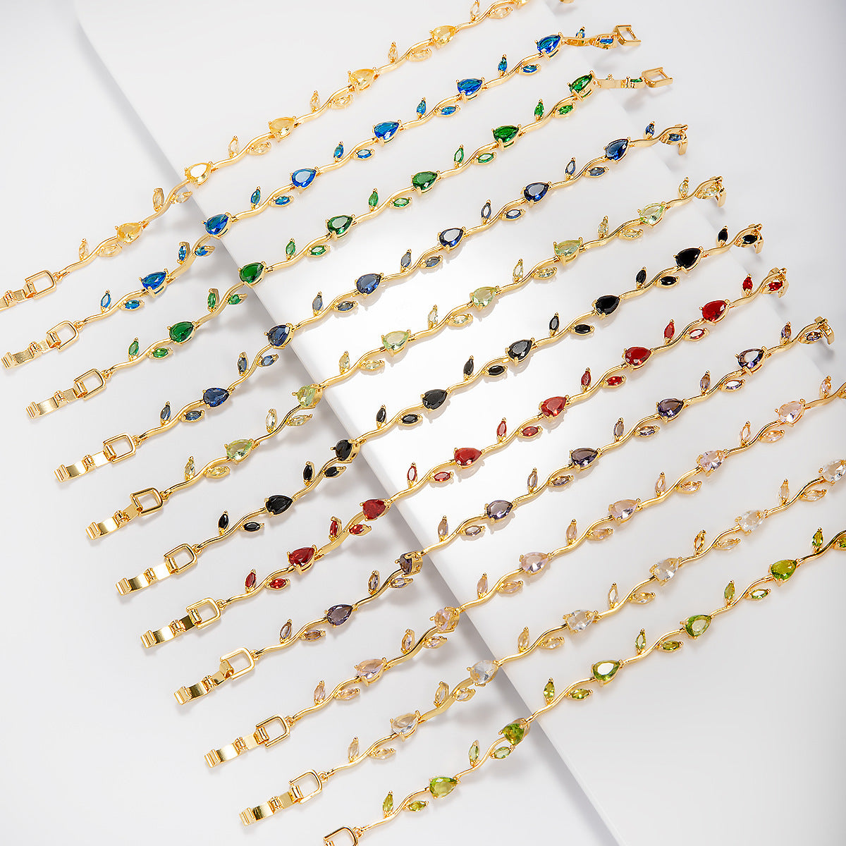 Elegant Floral Design Statement Bracelet Acalora