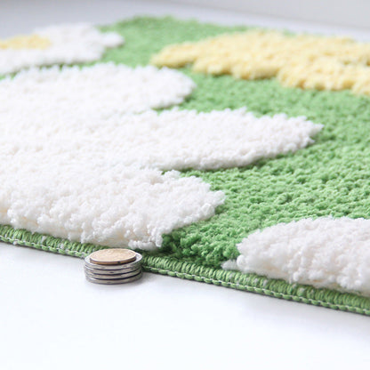 Floral-Inspired Decorative Bath Rug