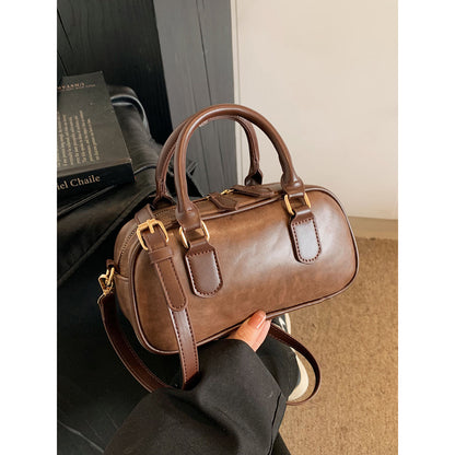 Vintage-Inspired Leather Satchel Acalora