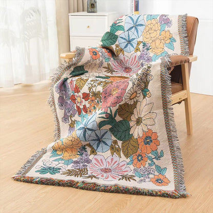 Floral Art Throw Blanket