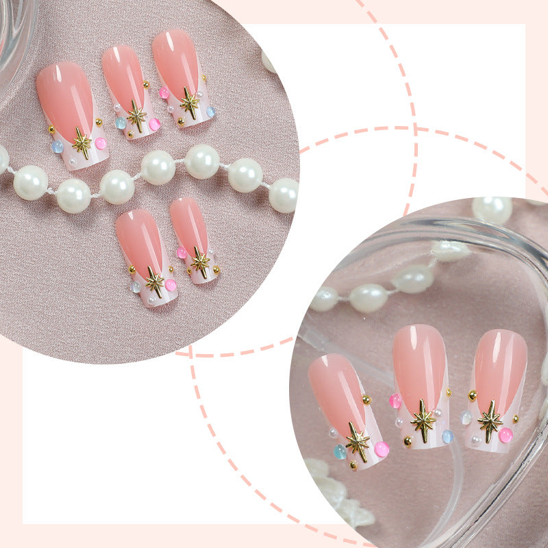 Decorative Press-On Nails with 3D Accents Acalora