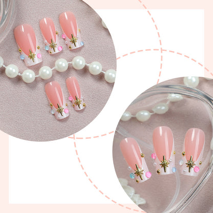 Decorative Press-On Nails with 3D Accents Acalora