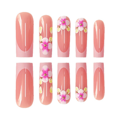 Floral Embellished Nail Art Extensions Acalora