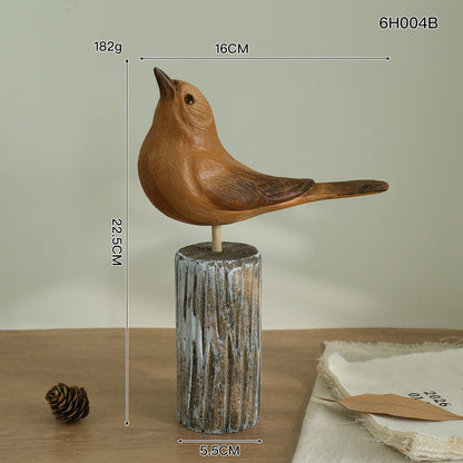 Handmade Bird Sculpture Figurine Display