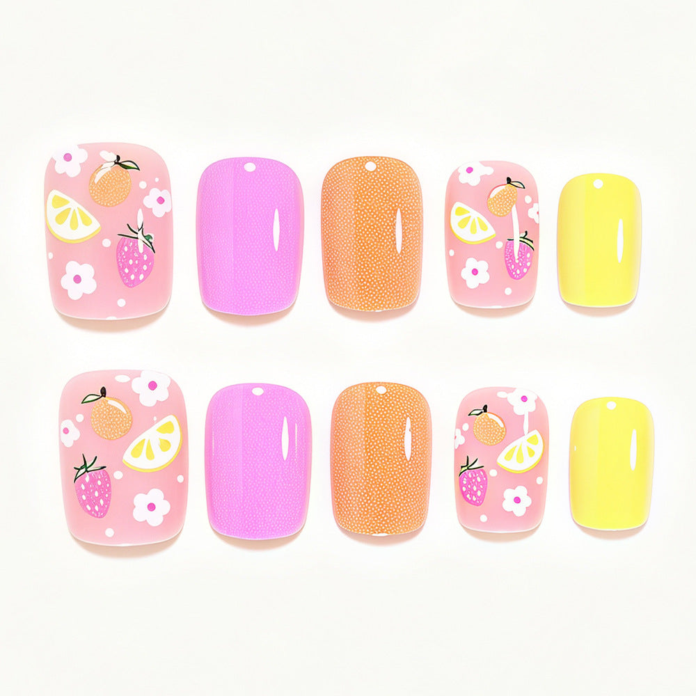 Fruit-Inspired Press-On Nail Art Set Acalora