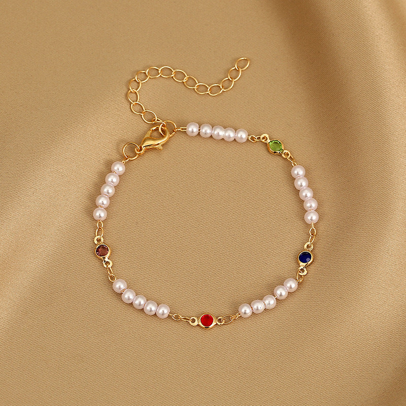 Butterfly and Daisy Charm Anklet Acalora