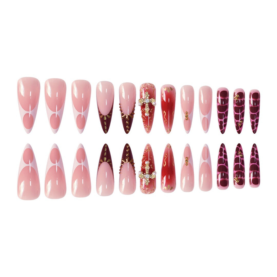 Glamorous Decorative Stiletto Press-On Nail Set Acalora