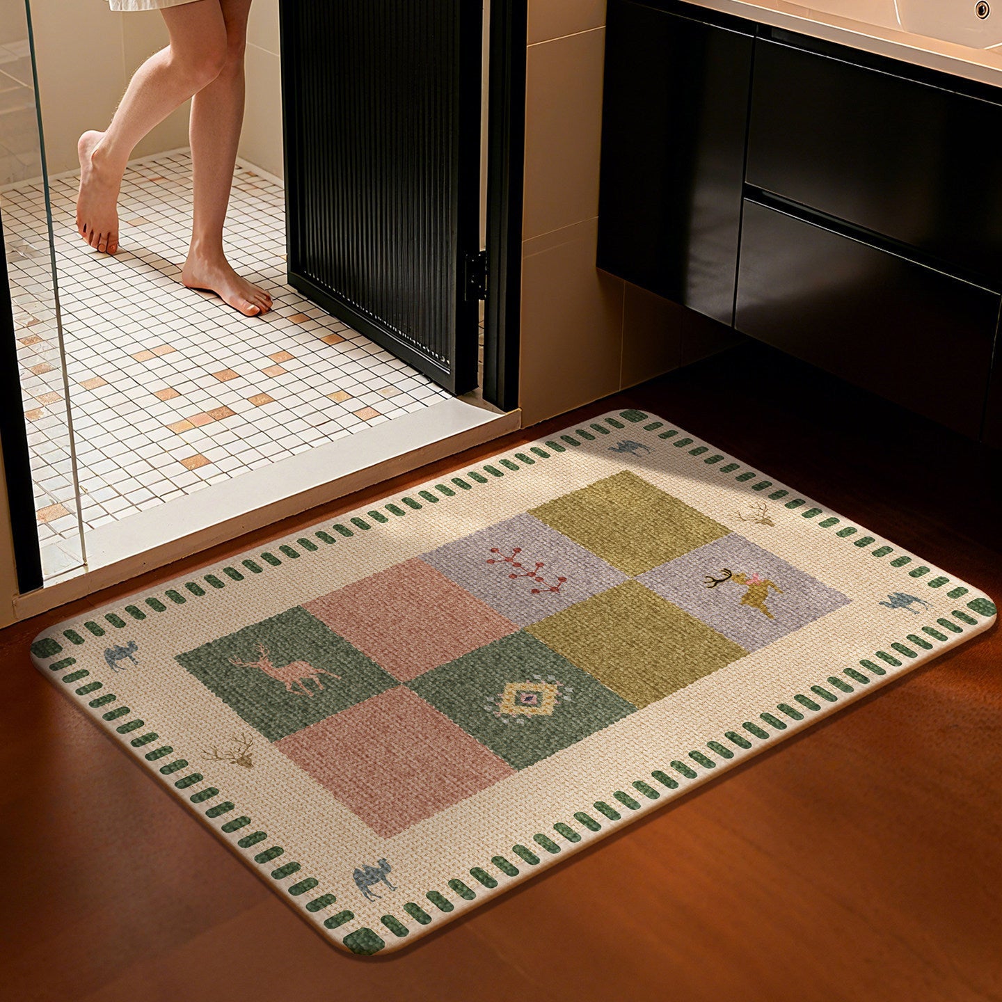 Decorative Star-patterned Bath Mat