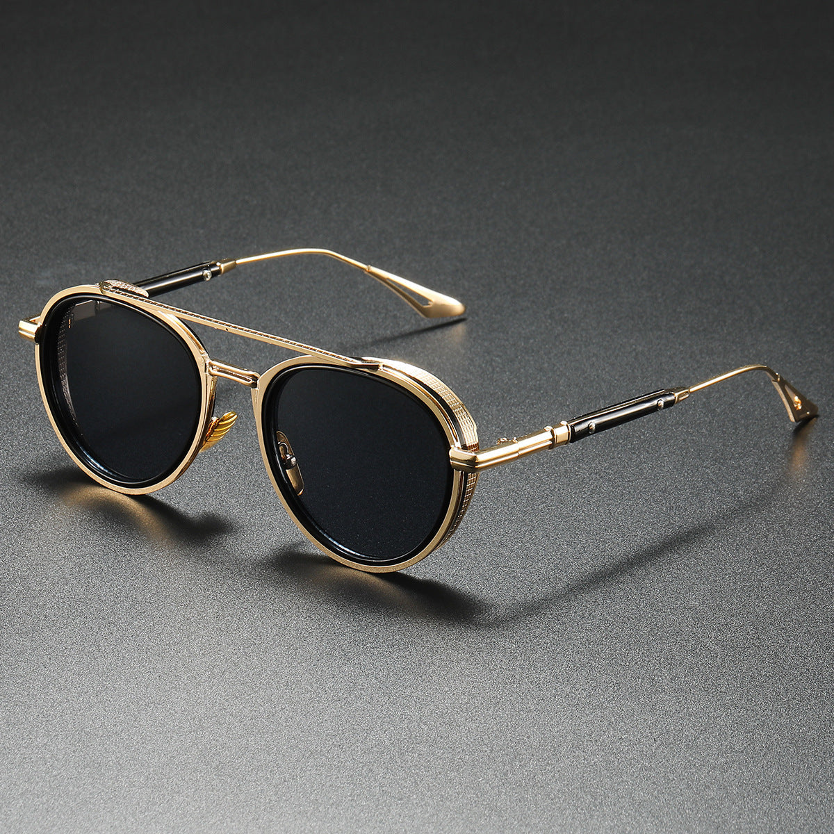 Women's Designer Sunglasses with Luxurious Metal Frame and Retro Accents Bowlift