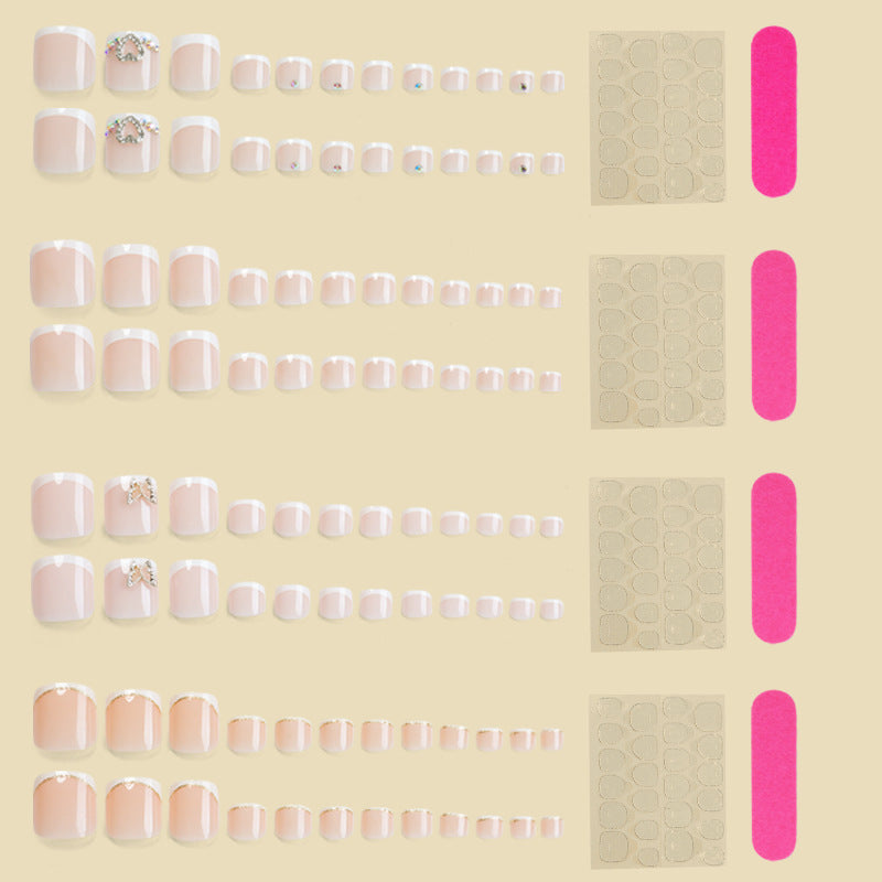 Elegantly Styled French Tip Nail Art Set Acalora
