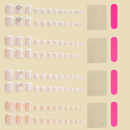 Elegantly Styled French Tip Nail Art Set Acalora