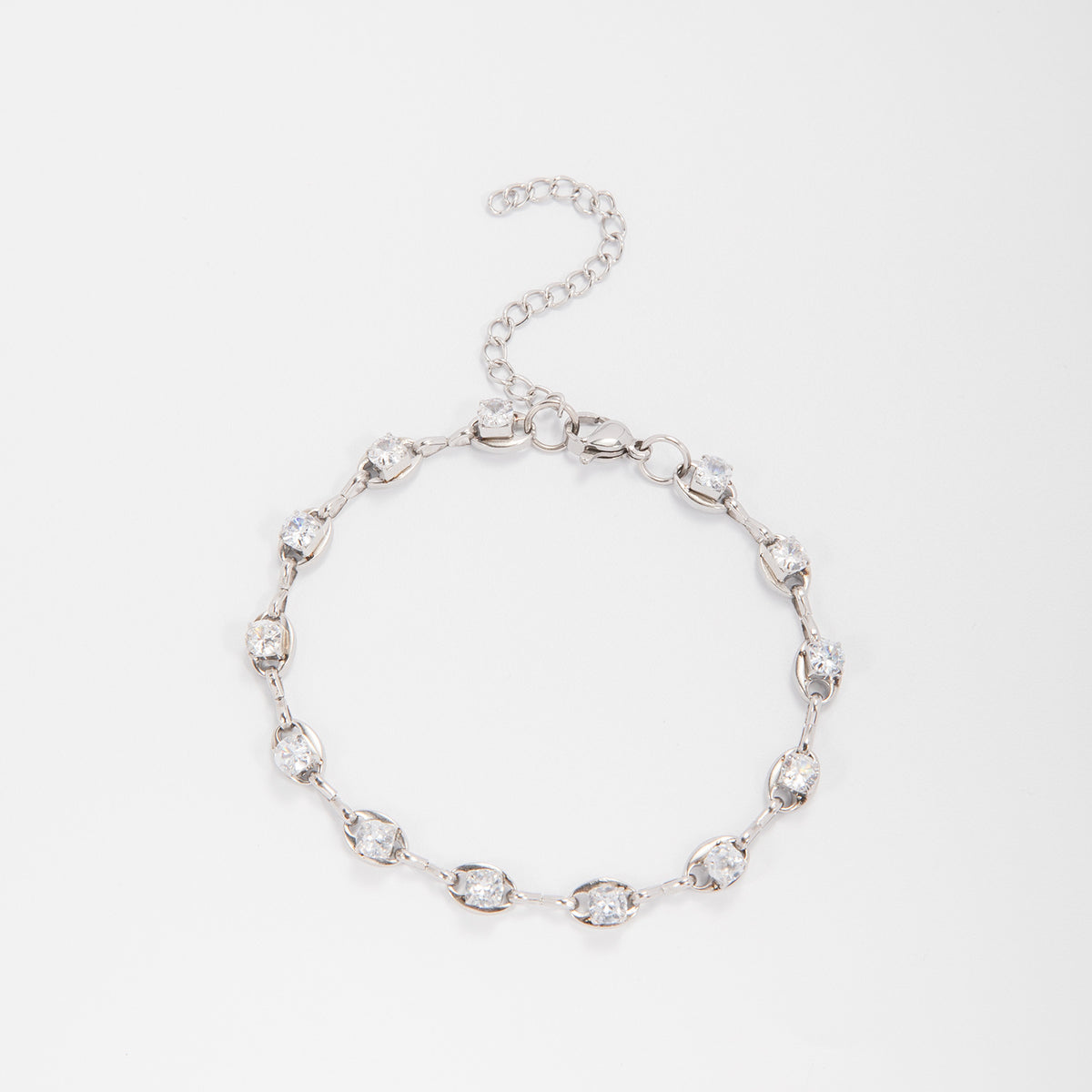Elegant Gemstone Accent Link Bracelet Acalora