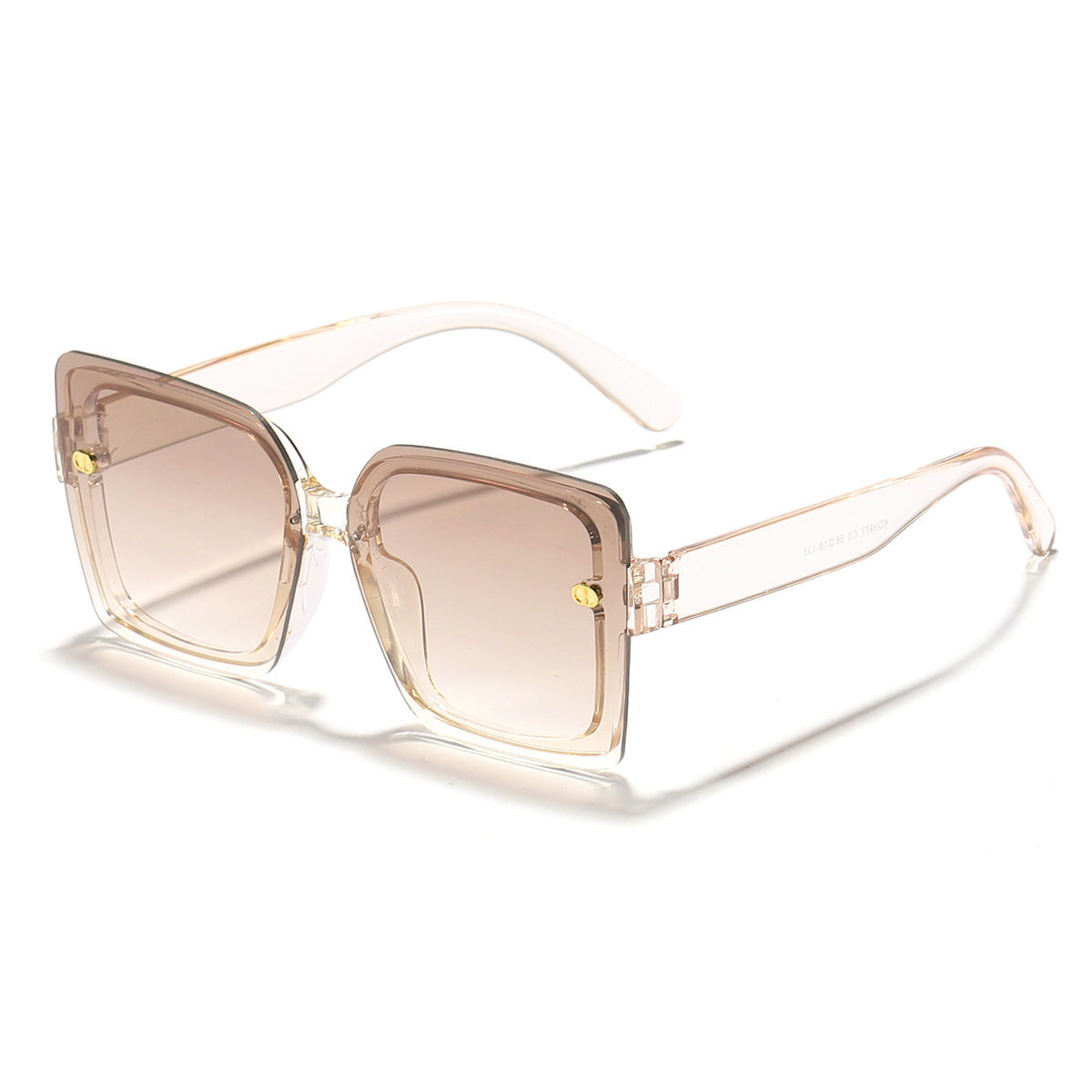 Women's fashionable sunglasses with a square design and high-quality Karnz frame