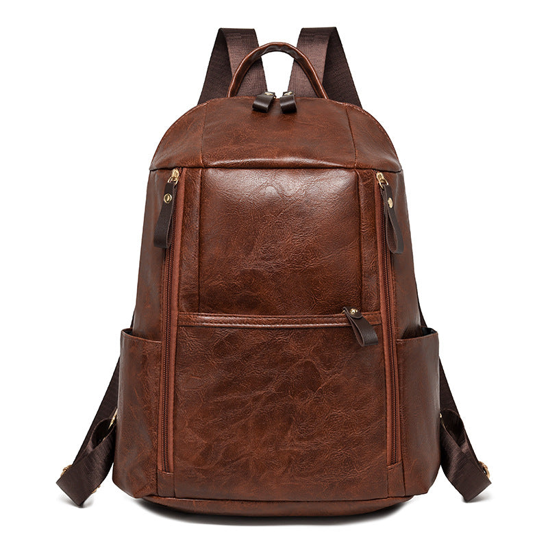 Elegant Multi-Compartt Faux Leather Backpack Acalora