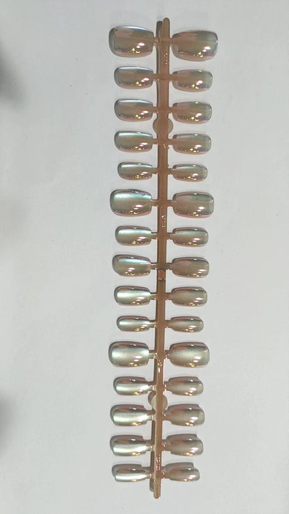 Iridescent Press-On Nail Tips Acalora