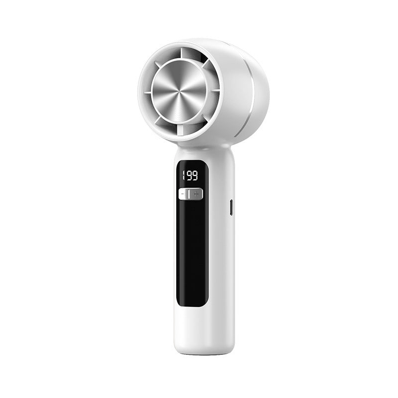 Ladies portable handheld fan with digital temperature display Bowlift