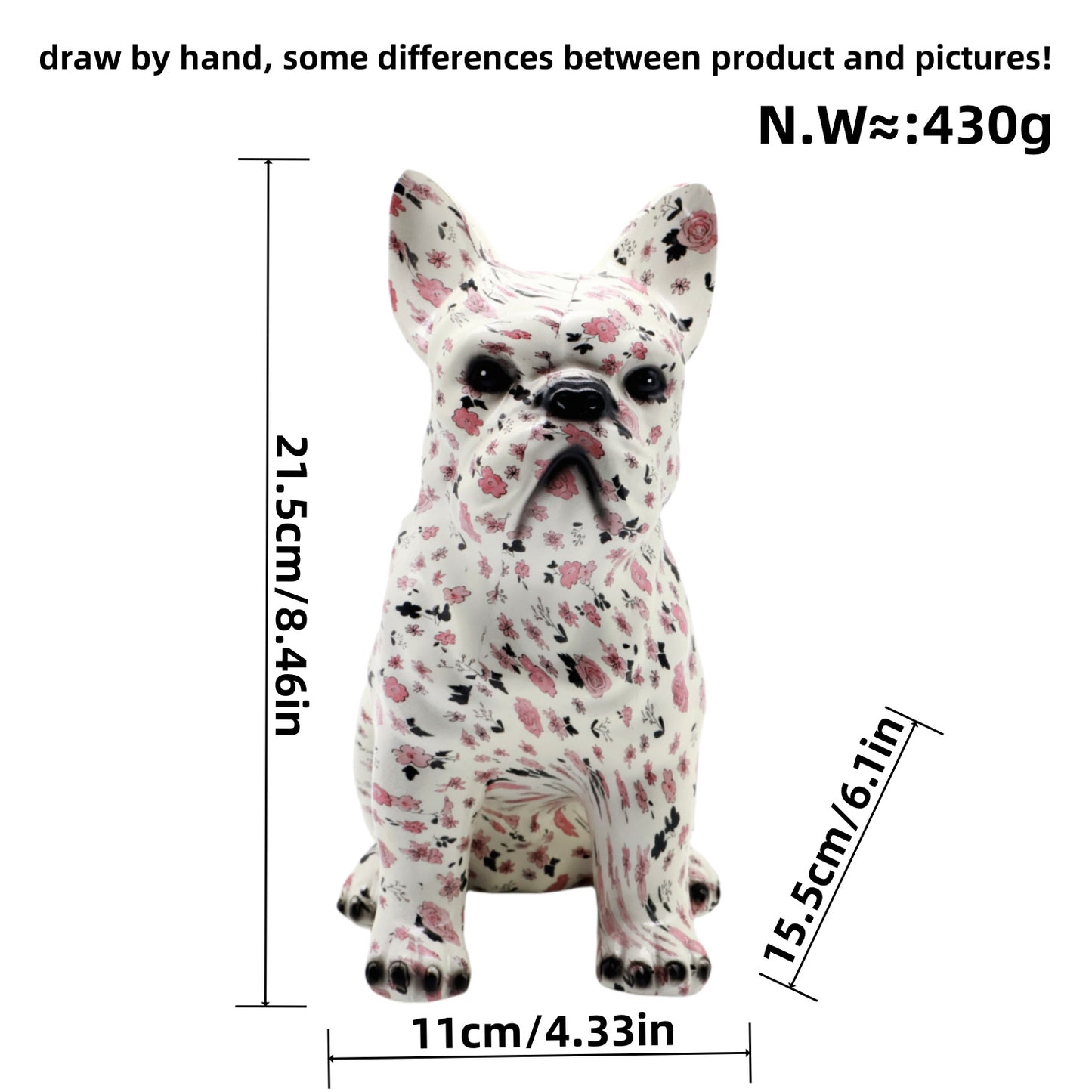Artistically designed bulldog figure Acalora