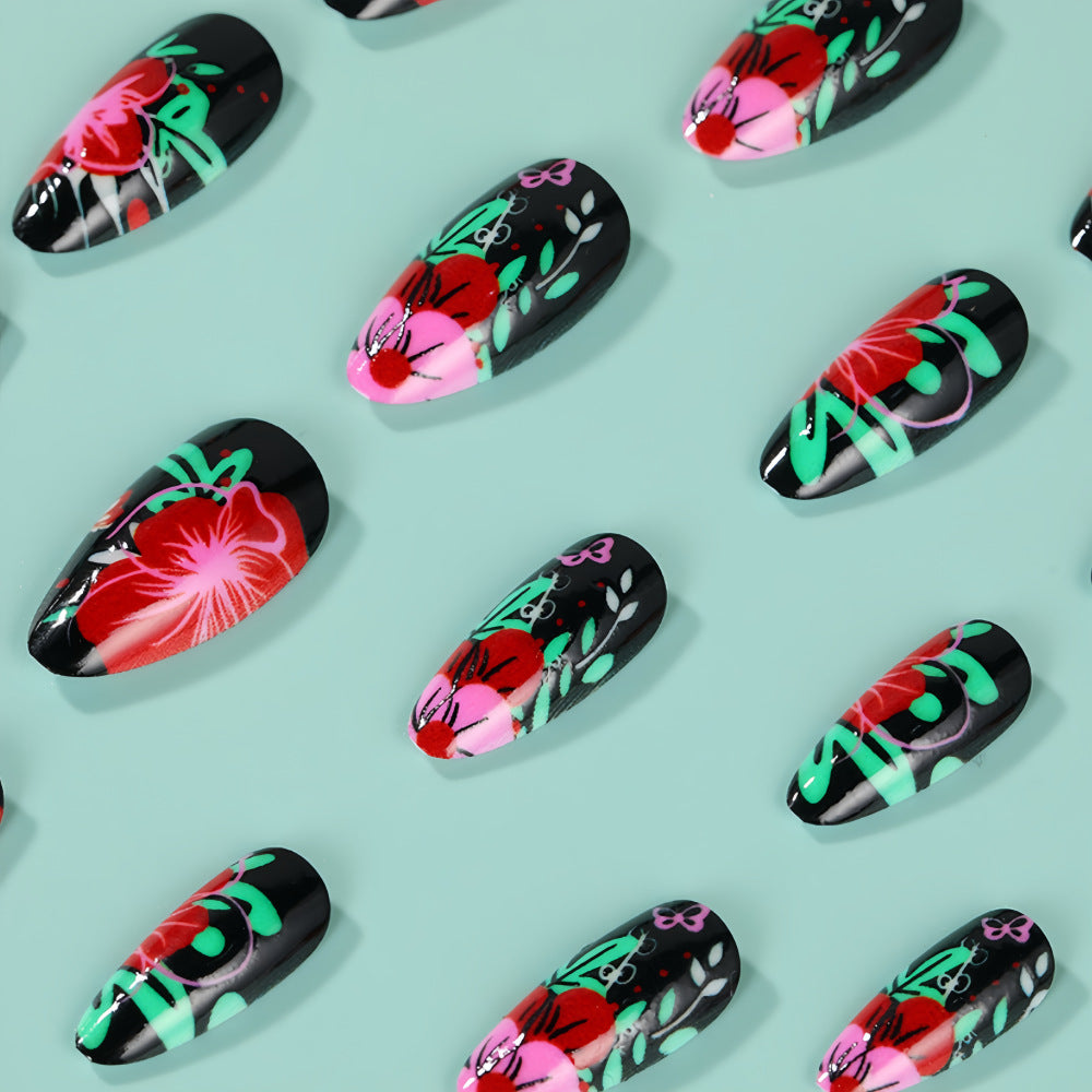 Artificial nails with floral designs Acalora