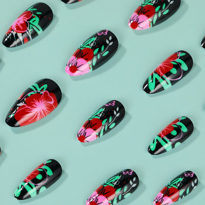 Artificial nails with floral designs Acalora