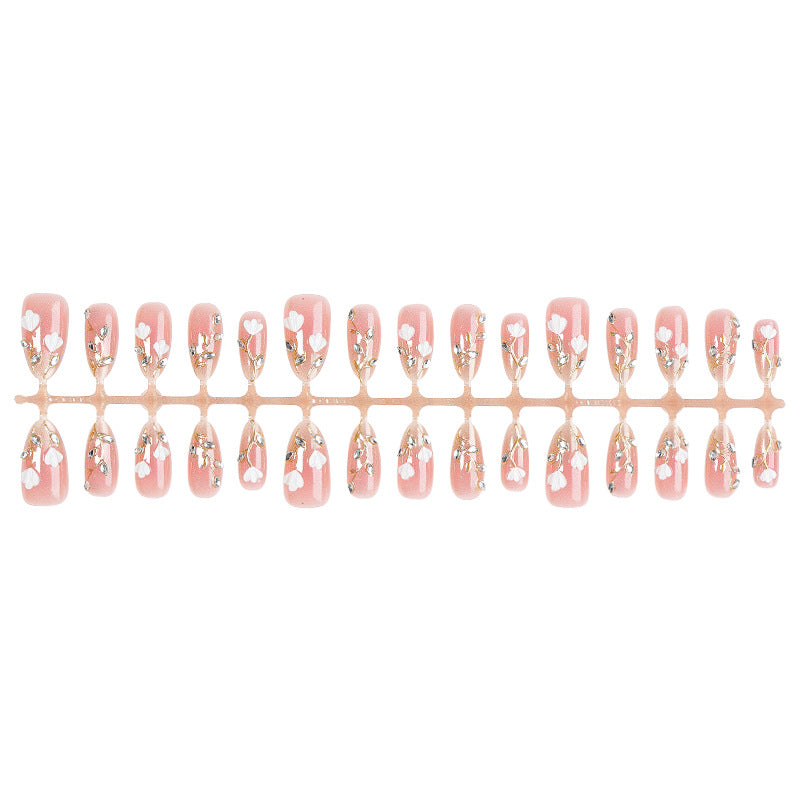 Premium Floral Press-On Nail Art Set Acalora