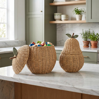 Decorative Woven Fruit-Shaped Storage Basket Acalora
