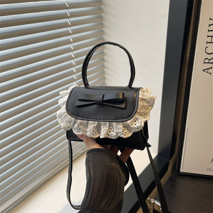 Elegant Ruffled Bow Crossbody Handbag Acalora