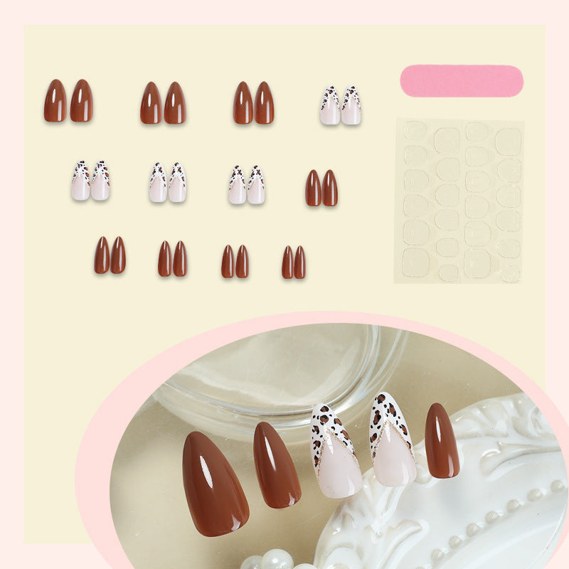 Decorative Press-On Nail Set with Unique Patterns Acalora