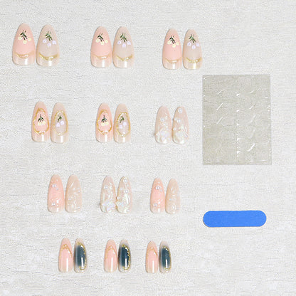 Nail art set with filigree floral decorations Acalora