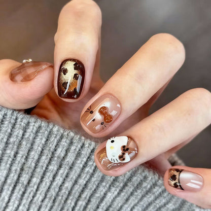 Glamorous artificial nail tips with 3D flower and crystal embellishments Acalora