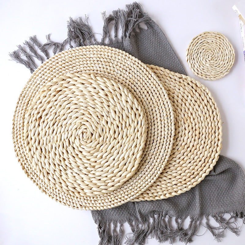 Round Coaster Made of Natural Fiber Acalora