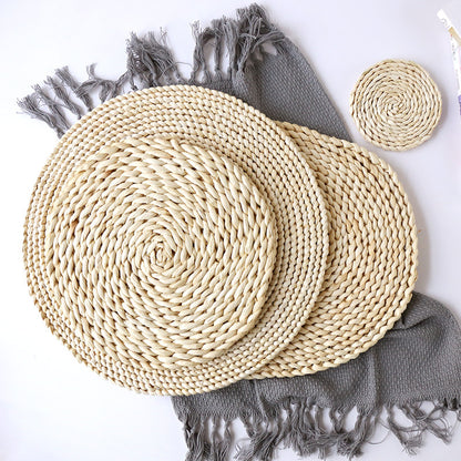 Round Coaster Made of Natural Fiber Acalora
