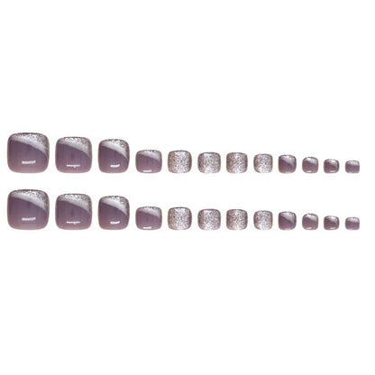 Artificial nails with elegant glitter finish Acalora